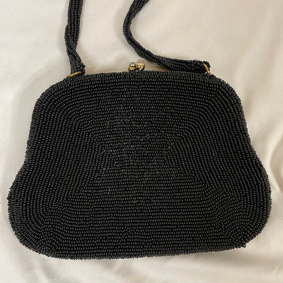 Vintage David’s Fifth Avenue Elegant Black Beaded Handbag - Picture 2 of 5